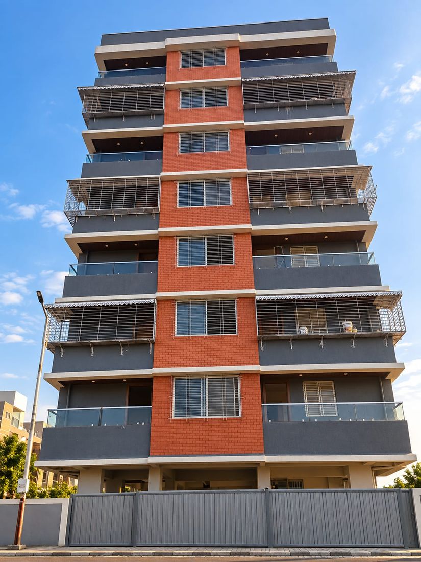 Brick-Faced Tower